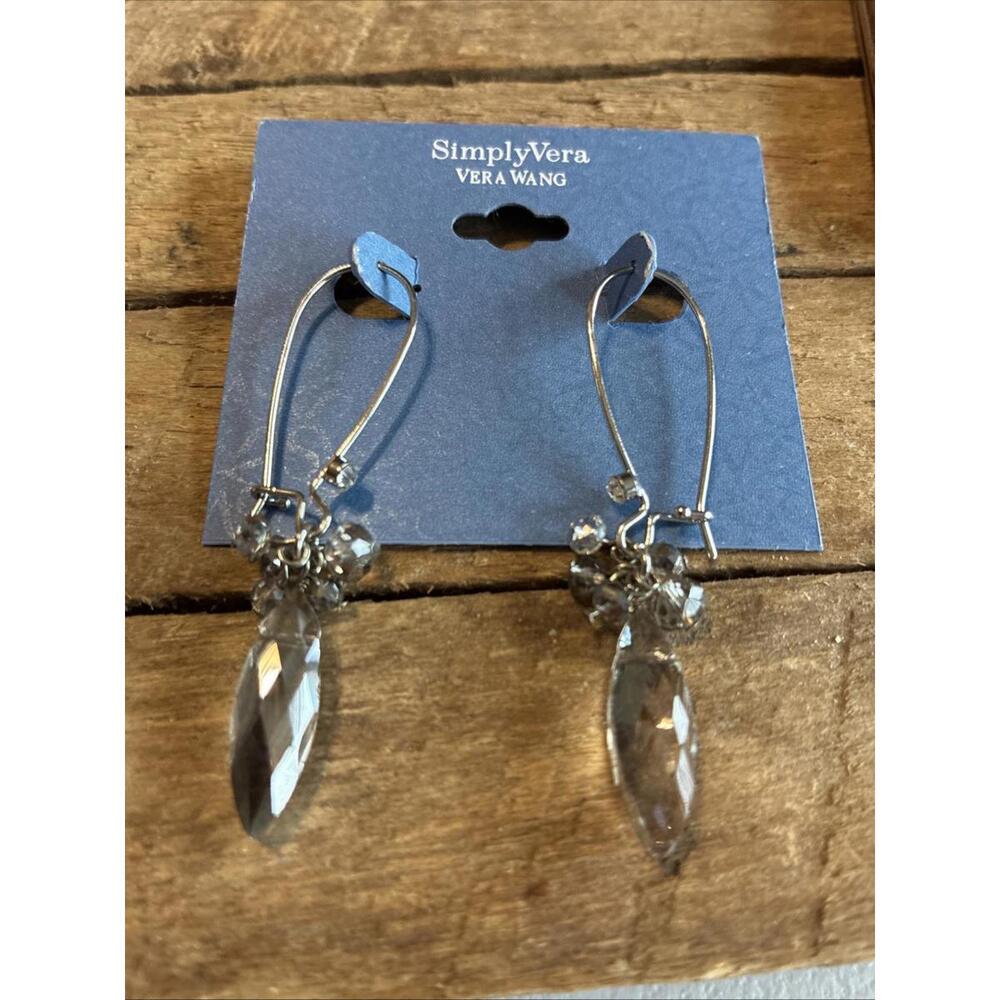 Vera Wang Crystal Prism Large Earrings